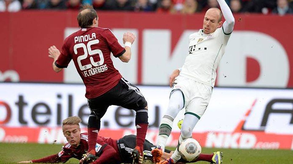 Der FC Bayern gewinnt das Derby in Nürnberg mit 2: