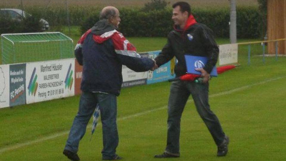 Shake hands vor dem Spiel