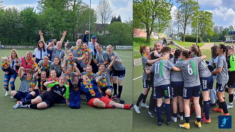 Krays Damen feiern ungeschlagen den Aufstieg in die Bezirksliga. Foto:FC Kray