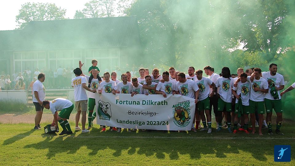 Fortuna Dilkrath geht als Meister der Bezirksliga, Gruppe 4, hoch in die Landesliga. Fotos: Sascha Köppen