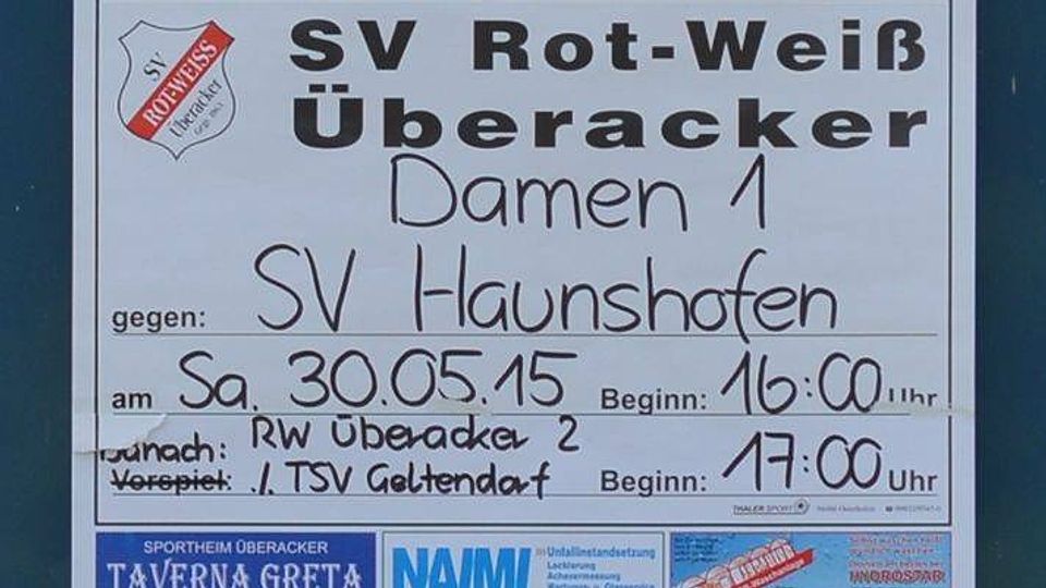 SV RW Überacker - SV Haunshofen 4:1 (2:1)