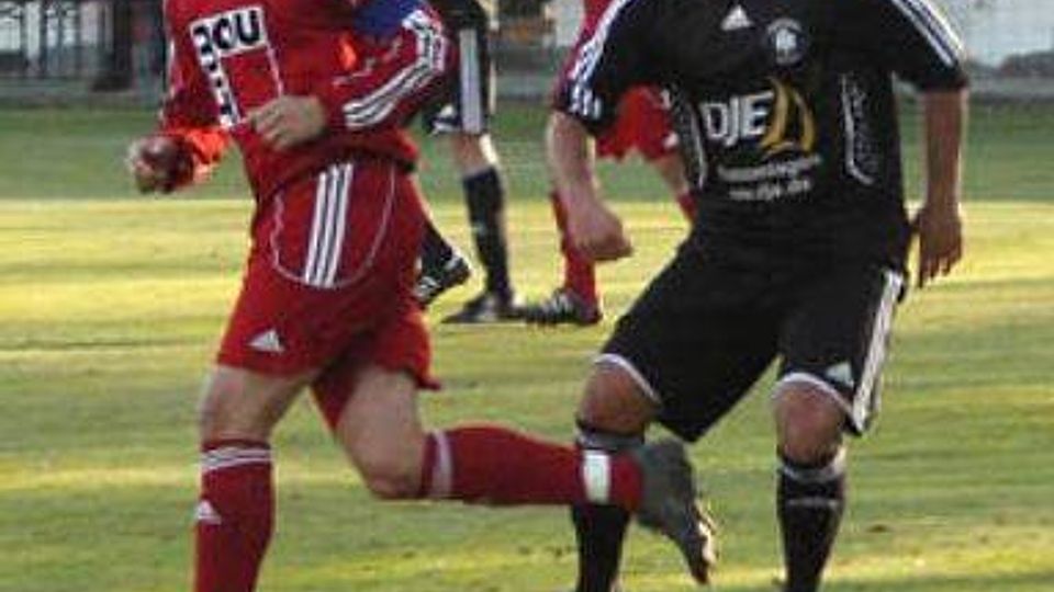 FC-Kapitän Andreas Maier (links), Dennis Marquardt