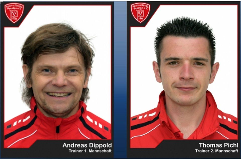 Der SSV Peesten hat die Verträge mit den Trainern Andreas Dippold (links) und Thomas Pichl jeweils um ein Jahr verlängert  Fotos: SSV Peesten