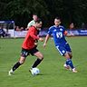 Florian Legrum (TSV Kropp) gegen Luca Groth (TuS Nortorf).