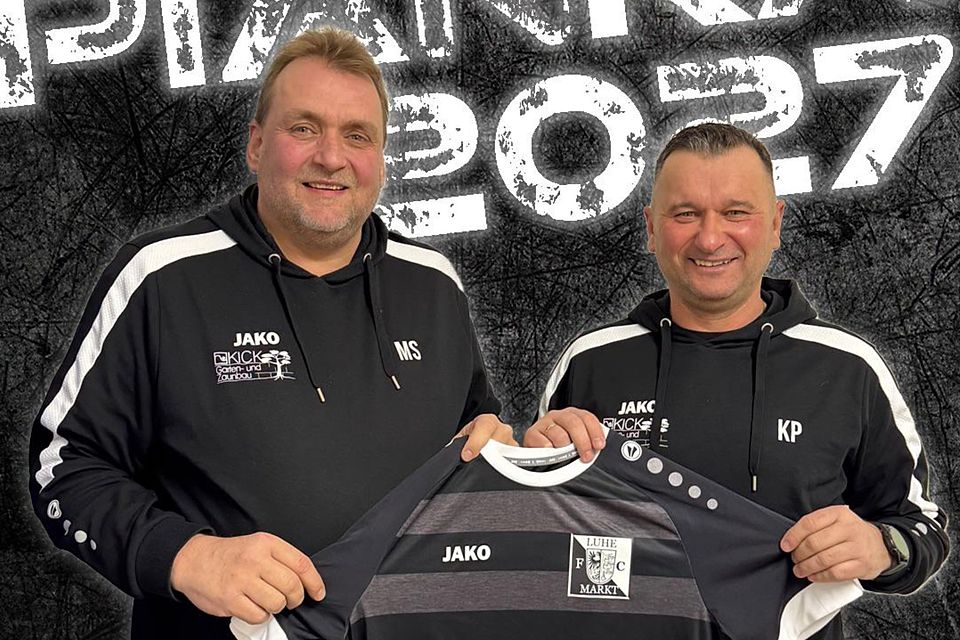 Beim FC Luhe-Markt konnte Sportlicher Leiter Marco Schulze (links) mit Trainer Krzystof Pianka verlängern.