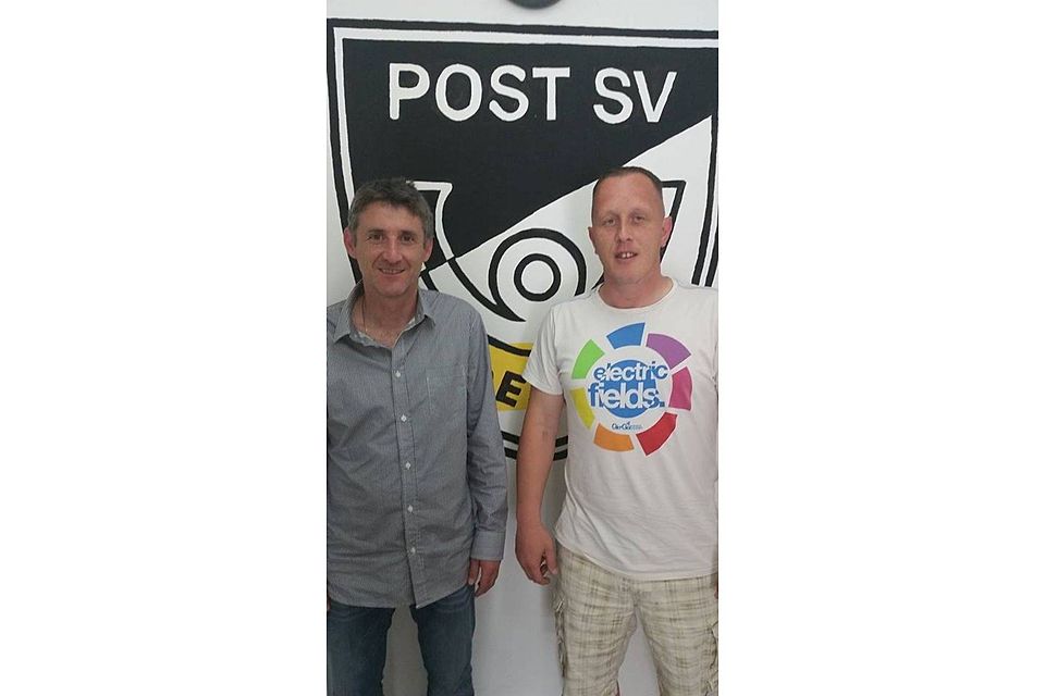Boris Lucic mit Post-Mannschaftsleiter Matthias Mägel. Foto: Sven Mönch