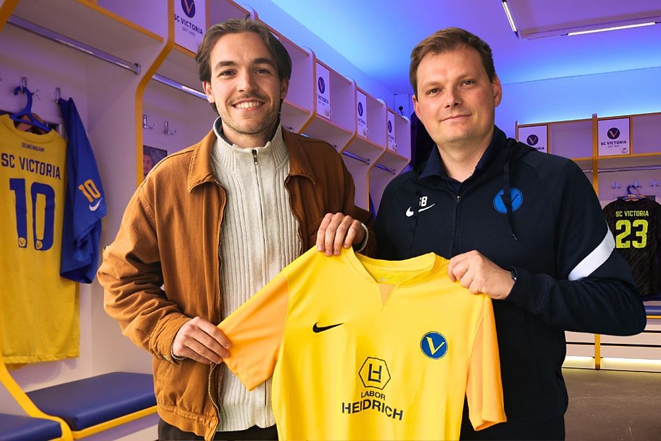 Max Musci (l.) mit Trainer Sascha Bernhardt. Max Musci (l.) mit Trainer Sascha Bernhardt.