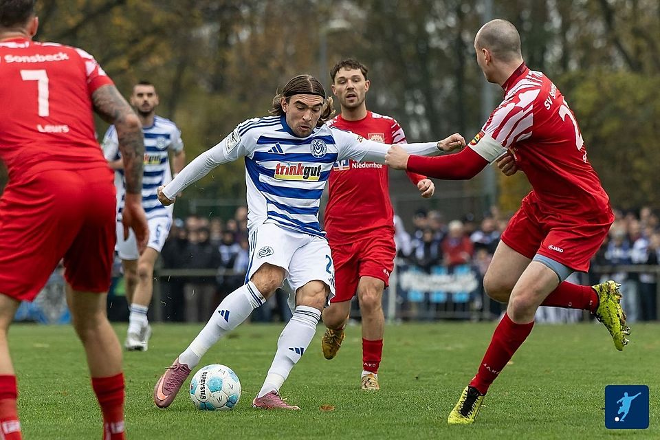 Im Viertelfinale setzte sich der MSV Duisburg im Niederrheinpokal gegen den SV Sonsbeck durch.