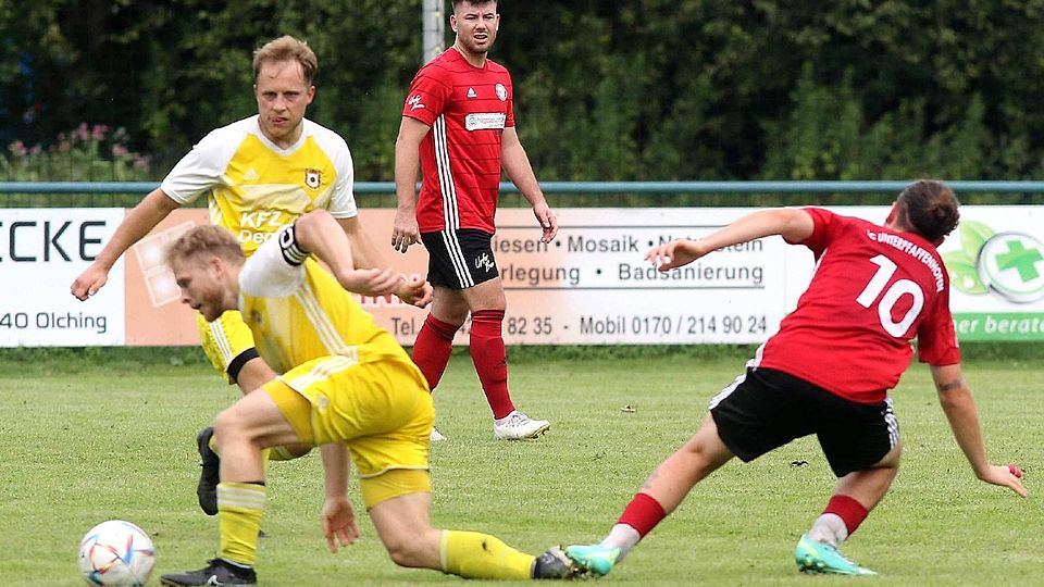 Unentscheiden: Der TSV Geiseilbullach (gelbe Trikots) und der SC Unterpfaffenhofen haben sich 2:2 getrennt.