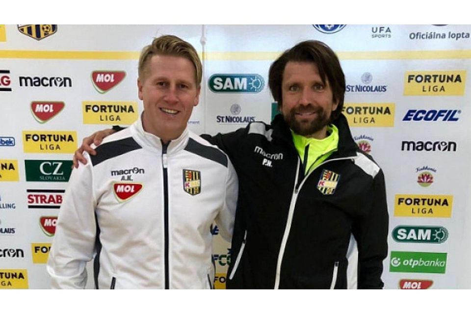 Sven Körner (links) an der Seite von DAC-Cheftrainer Peter Hyballa.