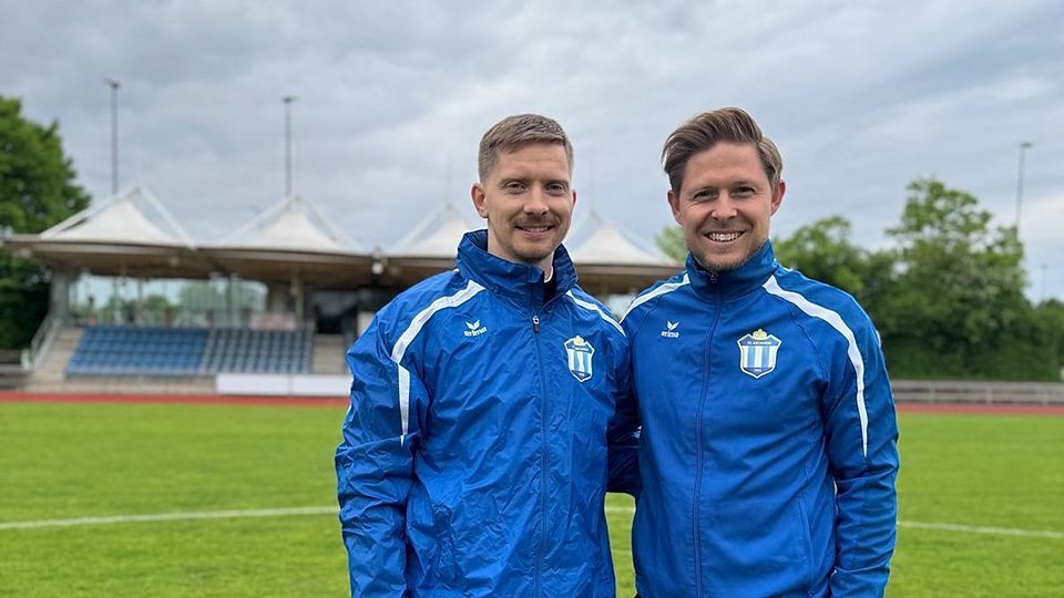 FC Aschheim neuer Co-Trainer Stefan Huber (l.) und Sportlicher Leiter Denis Hartmann