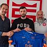 SFS-Coach Thorsten Nehrbauer (rechts), Geschäftsführer Matthias Georg (links) und Dennis Brock.