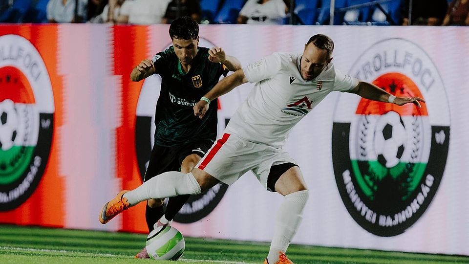 Amar Cekic (links) bewahrte Deutschland im Penalty-Schießen vor dem Achtelfinal-Aus, als er treffen musste und traf.