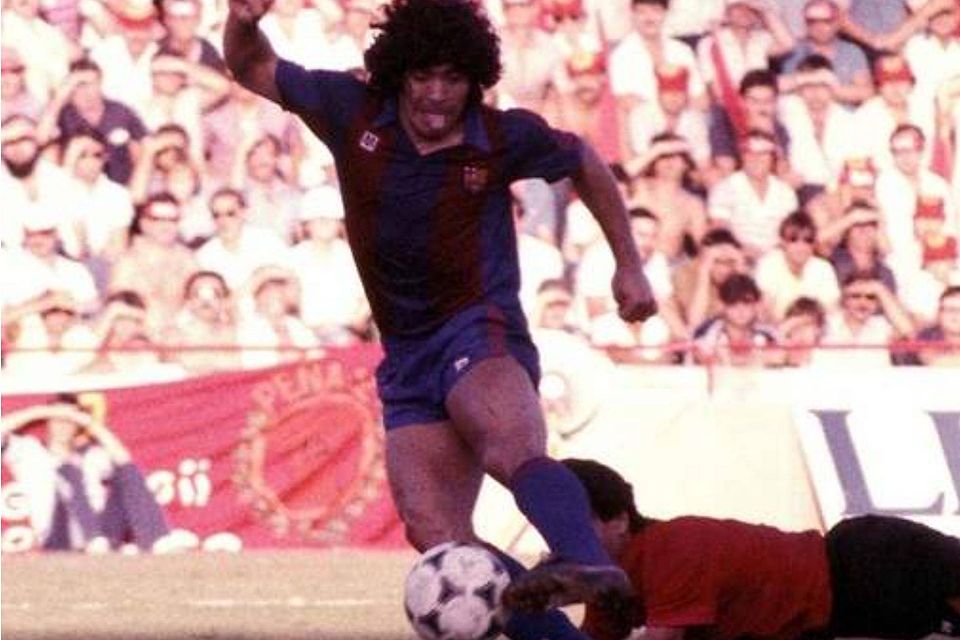 Schon 1983 verfügte Maradona über viel Klasse, was er auch in Magdeburg bewies. 