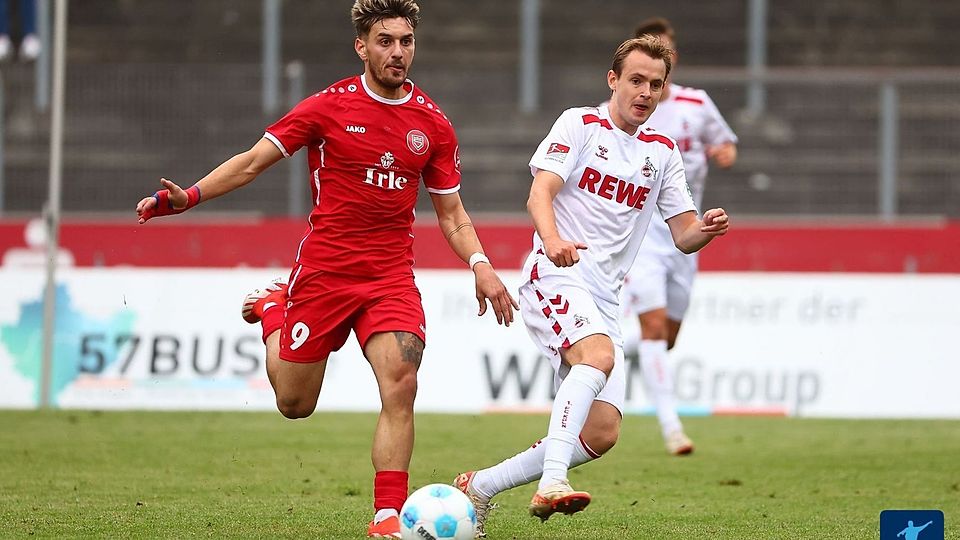 Siegens Georgios Mavroudis, hier in der Vorbereitung gegen den 1. FC Köln, kommt immer besser in Fahrt.