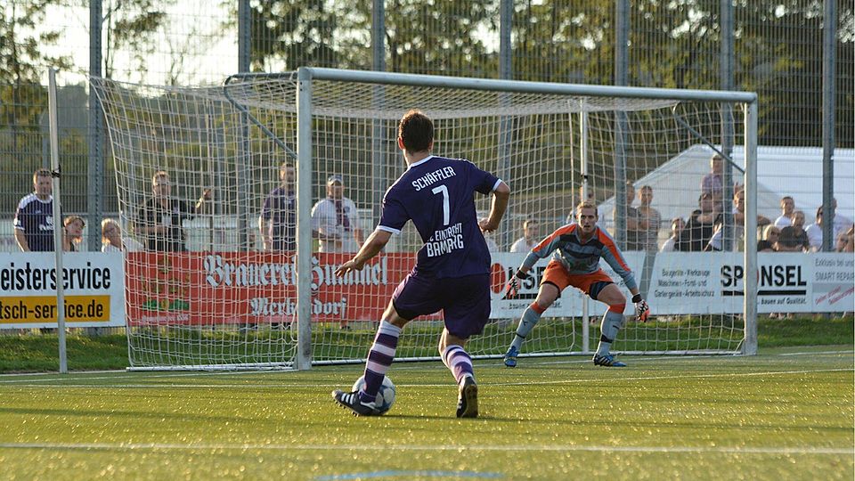 Am Samstag hütete Matthias Kühhorn im Derby gegen den FC Eintracht noch das Tor der DJK Bamberg. Nun hat er sich kurzfristig noch dem FCE angeschlossen. F: Waltrapp