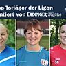 Nur Lea Zellner (m.) schaffte mehr als ein Tor am ersten Spieltag. Theresa Christofori (l.) und Sandra Funkenhauser waren jeweils einmal erfolgreich.