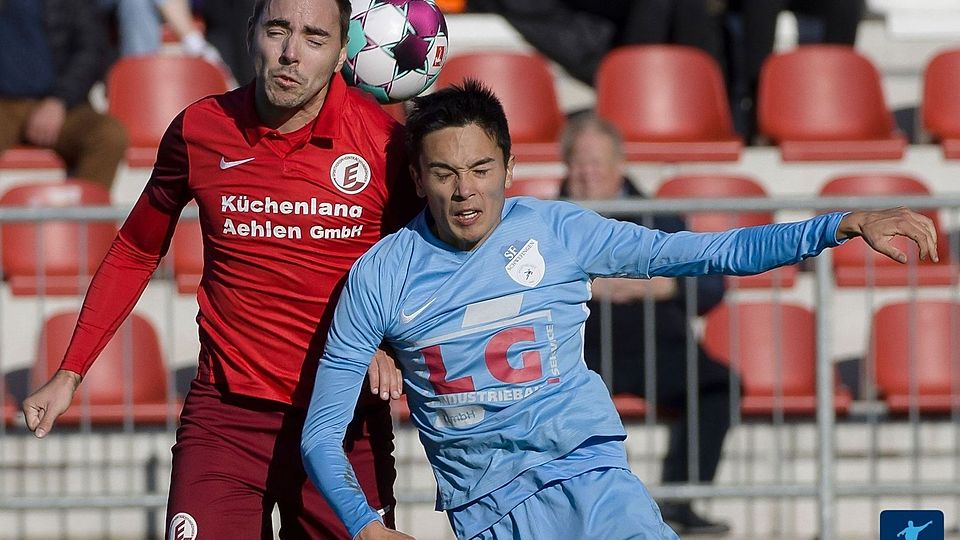 Jack Tran (in blau) läuft künfitg wieder für die SF Schwefingen auf.
