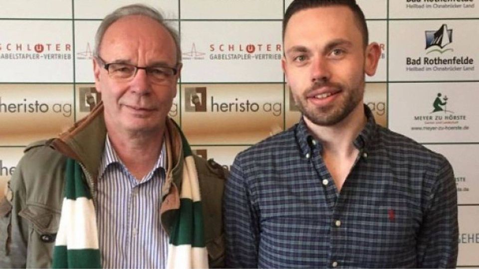 Vereinschef Karl-Wilhelm Twelkemeyer und Markus Eckhoff. F: SV Bad Rothenfelde