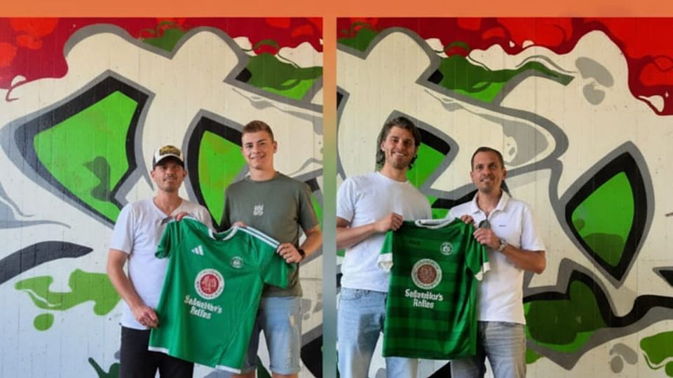 Die beiden ATSV-Neuzugänge Daniel Wagner (im linken Bild) und Andreas Birk 