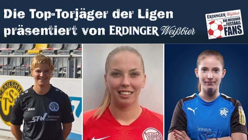 Fournier (Mitte) führt zusammen mit ihrer Teamkollegin Seiler (ohne Foto) die Regionalliga Süd in der Torjägerinnen-Liste an.