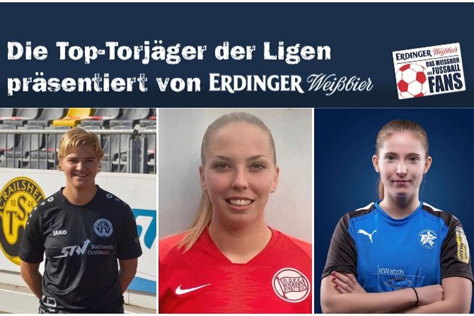 Fournier (Mitte) führt zusammen mit ihrer Teamkollegin Seiler (ohne Foto) die Regionalliga Süd in der Torjägerinnen-Liste an.