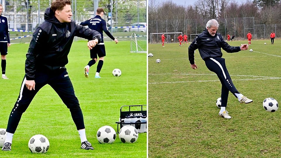 Co-Trainer Pascal Leyer (l.) und Torwart-Trainer Kurt Kowarz (r.) verlassen den TSV Landsberg.
