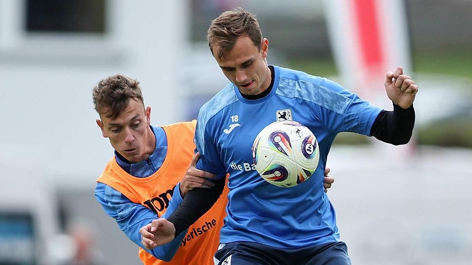 Wer muss sich hinten anstellen? Kilian Jakob kam als bester Schienenspieler der 3. Liga – und duelliert sich bei 1860 mit dem erstligaerfahrenen Manuel Pfeifer.