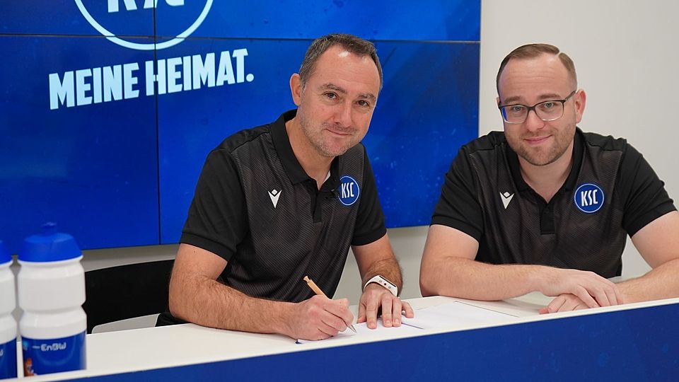 Cheftrainer Christopher Holzer (l.) und Sportlicher Leiter Alexander Göhringer