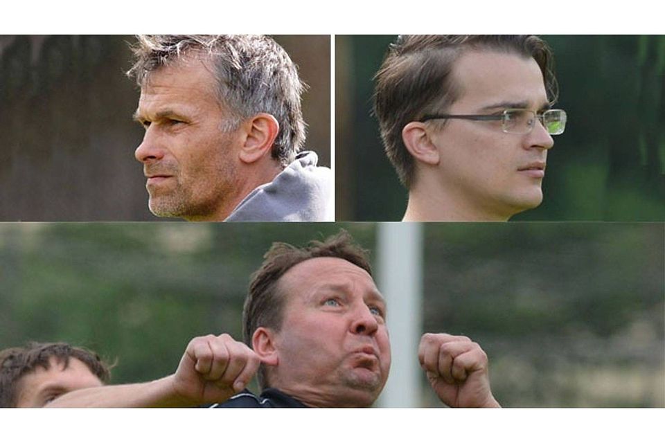 Thomas Biersack (oben links) wollte sich bei der Trainersuche Zeit lassen. Manuel Sichinger (oben rechts) erhielt den Vorzug auf dem Cheftrainerposten. Markus Wex (unten) fühlt sich übergangen. Foto: Metzler