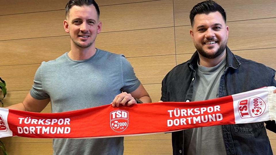 Das neue Trainer-Team bei Türkspor Dortmund (v.l.:) Maximilian Borchmann und Seyhan Adigüzel.