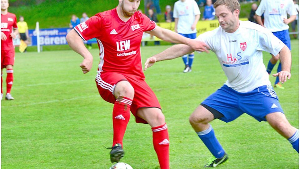 Memmingens Neuzugang Stefan Schimmer traf bei seinem ersten Auftritt gleich doppelt.  Foto: Olaf Schulze