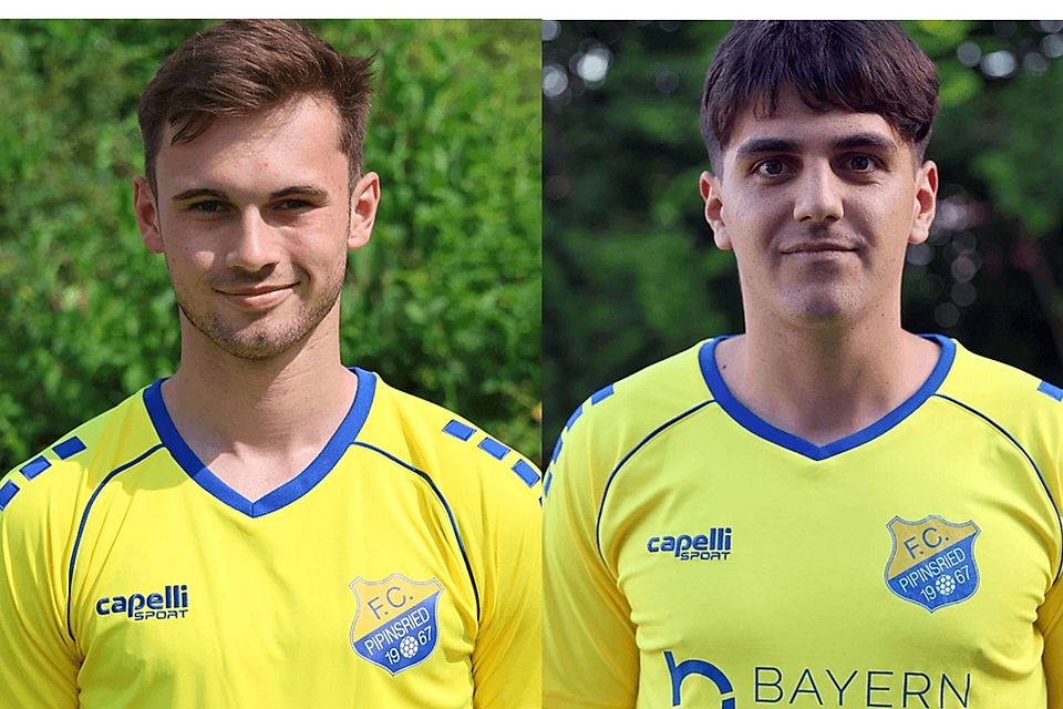 Benedikt Wiegert (li.) und Antonio Mlakic verabschieden sich vom FC Pipinsried Benedikt Wiegert (li.) und Antonio Mlakic verabschieden sich vom FC Pipinsried