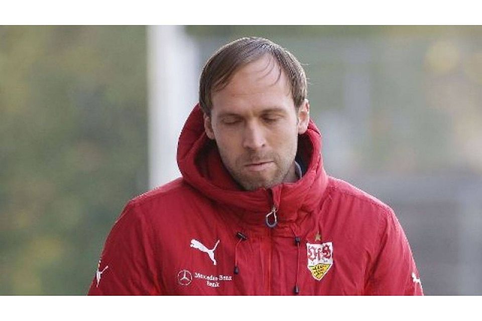 VfB-Trainer Andreas Hinkel ist etwas ratlos. Pressefoto Baumann