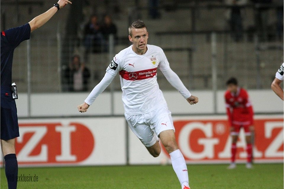 Joker Max Besuschkow erzielte seinen ersten Drittigatreffer und brachte die Wende im Spiel des VfB II gegen Mainz 05 II. Foto: Lommel