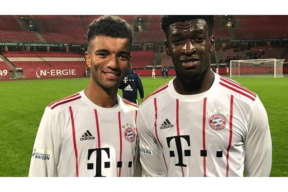 Die beiden Bayern-Torschützen: Timothy Tillman (li.) und Kwasi Okyere  Foto: D.Rebel