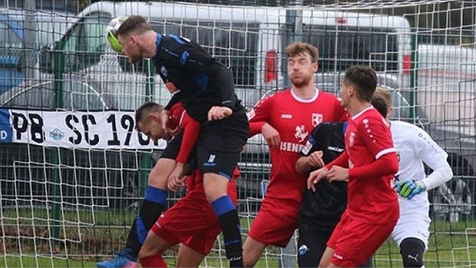 Tim Mannek trifft: Paderborns Angreifer machte gegen den SC Wiedenbrück das 1:0. F: Heinemann