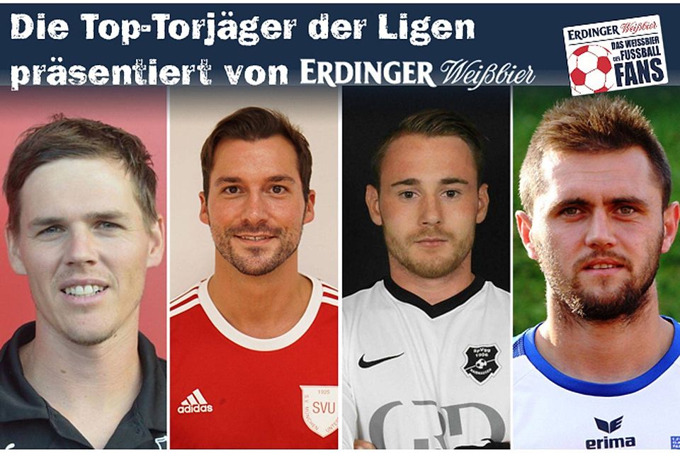 Gehören zu den besten Kreisliga-Torschützen (von links nach rechts): Torben Gartzen, Philip Sterrn, Stefan De Prato und Srdan Ivkovic. Verein