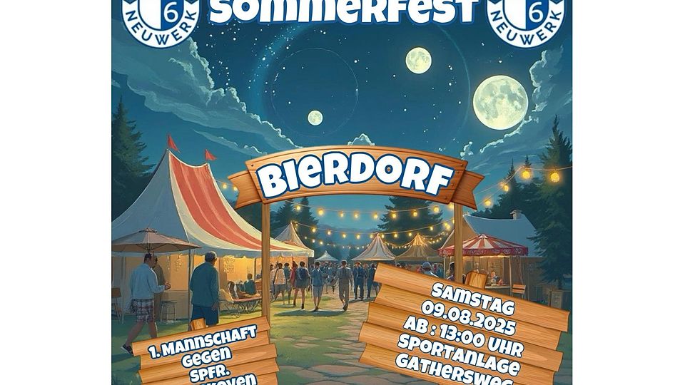 In Neuwerk wird am 9. Juli gespielt und zünftig gefeiert.