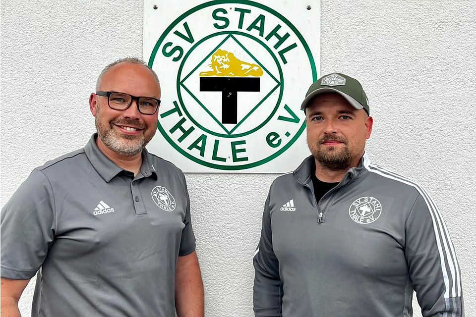 Rick Franik (rechts) unterstützt den SV Stahl Thale in der sportlichen Leitung. Rick Franik (rechts) unterstützt den SV Stahl Thale in der sportlichen Leitung.