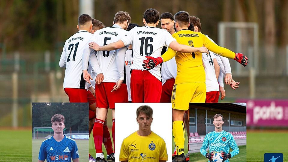 Enzo Zippließ, Justin Felias Bähr und Simon Becher (von links nach rechts) greifen bei Markranstädt voll an.