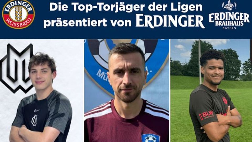 Shqipdon Ademi (M.) ist bester Torschützer der Münchner Kreisligen.