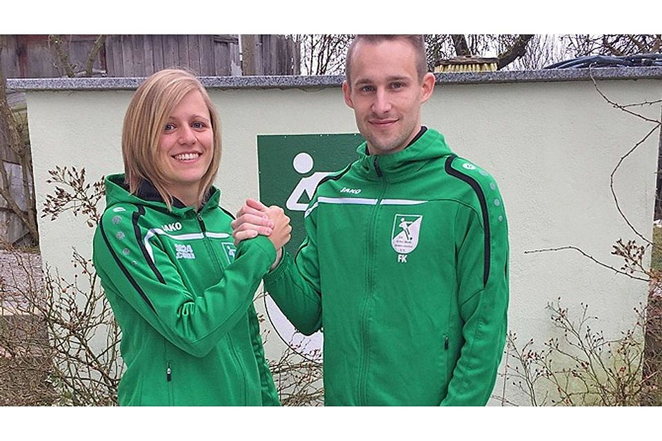 Seite an Seite wollen Sandra Eisenkolb und Florian Kempter als Trainergespann die Frauen des SV Grün-Weiß Baiershofen in der Rückrunde nach vorne bringen.  Foto: Sandra Schönheits