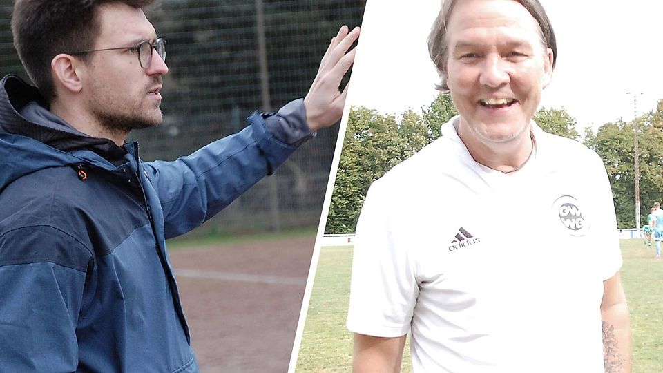 Freuen sich auf das Spitzenspiel: Windens Coach Sebastian Sander (l.) und Welldorf-Güstens Trainer Thomas Graf.