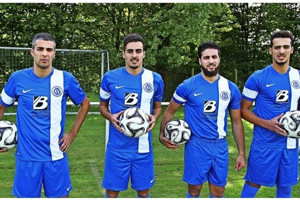 Viele Brüder müsst ihr sein:  Ahmed, Kahled, Abi und Anis Ben Salem (von links) spielen alle für den KV Plieningen in der Kreisliga A.