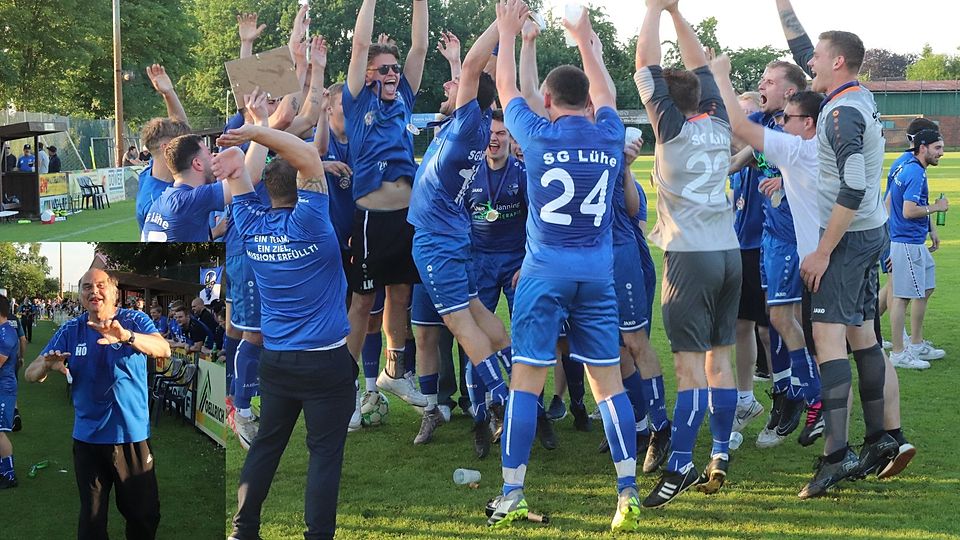 Die Lüher feiern ihre Meisterschaft und die Rückkehr in die Kreisliga. Trainer Helmut Ossenbrügge verabschiedet sich in die wohlverdiente Fußballer-Rente. 