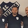 Neu-Trainer Daouda Diarrassouba (li.), Ligamanager Bilal Savak und Co-Trainer Alihan Kalkavan (re.).