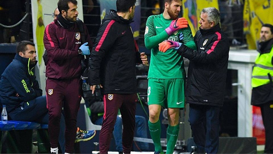 Stammtorhüter Jan Oblak von Atletico Madrid  hat sich an der linken Schulter verletzt und muss operiert werden. Foto: Getty Images