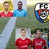 Die Neuzugänge des Oberliga-Aufsteigers FC Grimma (von links): Jasper Hoffmann, Lucas Bartsch, Nico Becker, Jan Hübner, Max Salomon, Max Gregor Ziehm. 