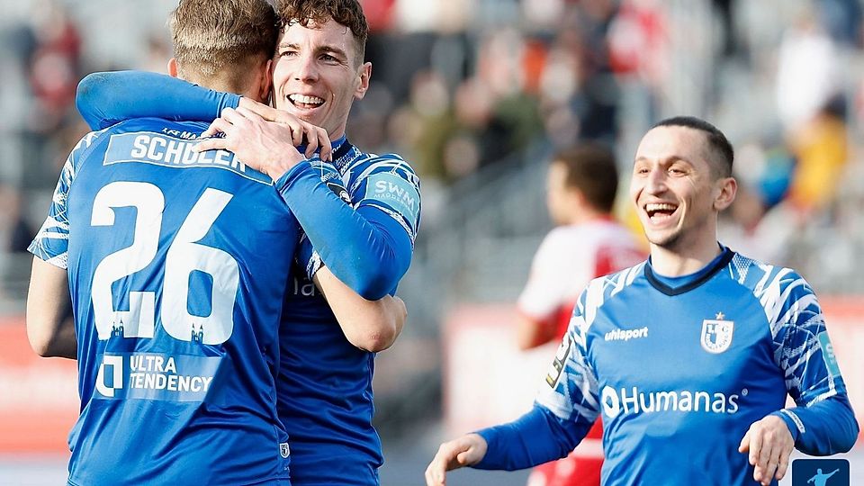 Vor zwei Jahren jubelte Florian Kath (links) noch mit den FCM-Profis. Am Sonnabend feierte er sein Comeback in der U23 der Blau-Weißen.